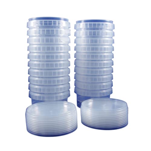 Superfos 20x Universal Kunststoff Dose mit Deckel Industriestandard Rund Ø 95mm, Fassungsvermögen 240ml von Marzoon