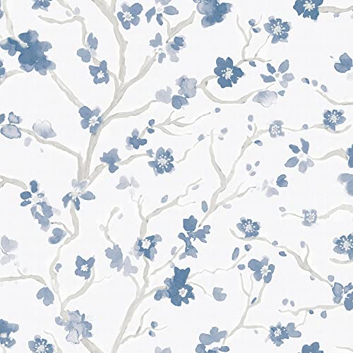 Superfresco Easy Ushi Tapete, Blumenmuster, Blau von Superfresco Easy