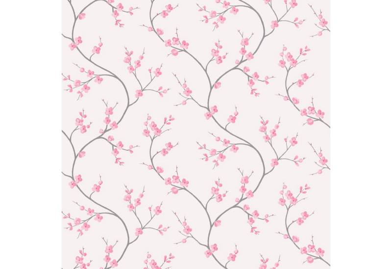 Superfresco Easy Vliestapete Bailey - Blumen, (1 St), Rosa/Weiß - 10m x 52cm von Superfresco Easy