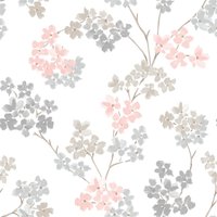 Superfresco Easy Vliestapete "Blumen", Rosa/Grau - 10m x 52cm Superfresco Easy Vliestapete "Blumen", Rosa/Grau - 10m x 52cm von Superfresco Easy