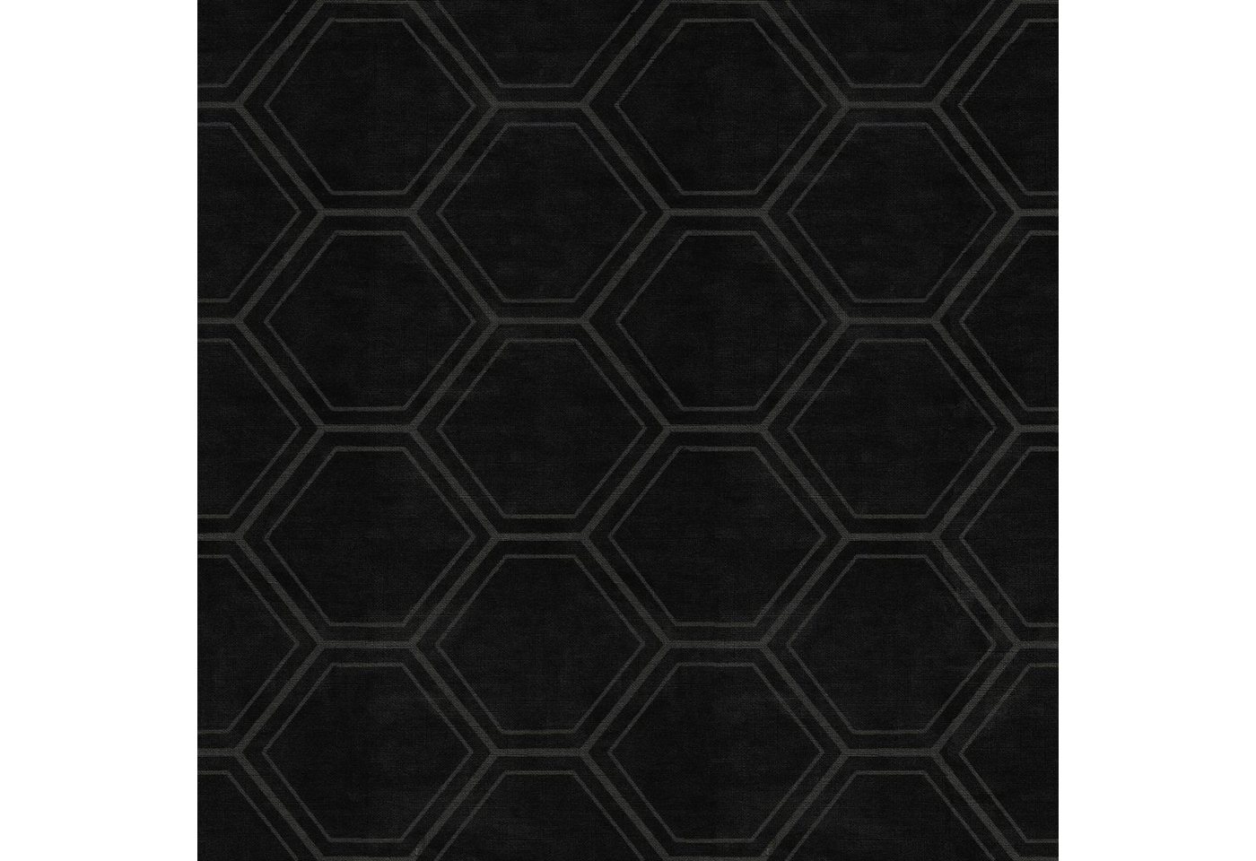 Superfresco Easy Vliestapete Geo - Hexagon, geometrisch, (1 St), Schwarz - 10m x 52cm von Superfresco Easy