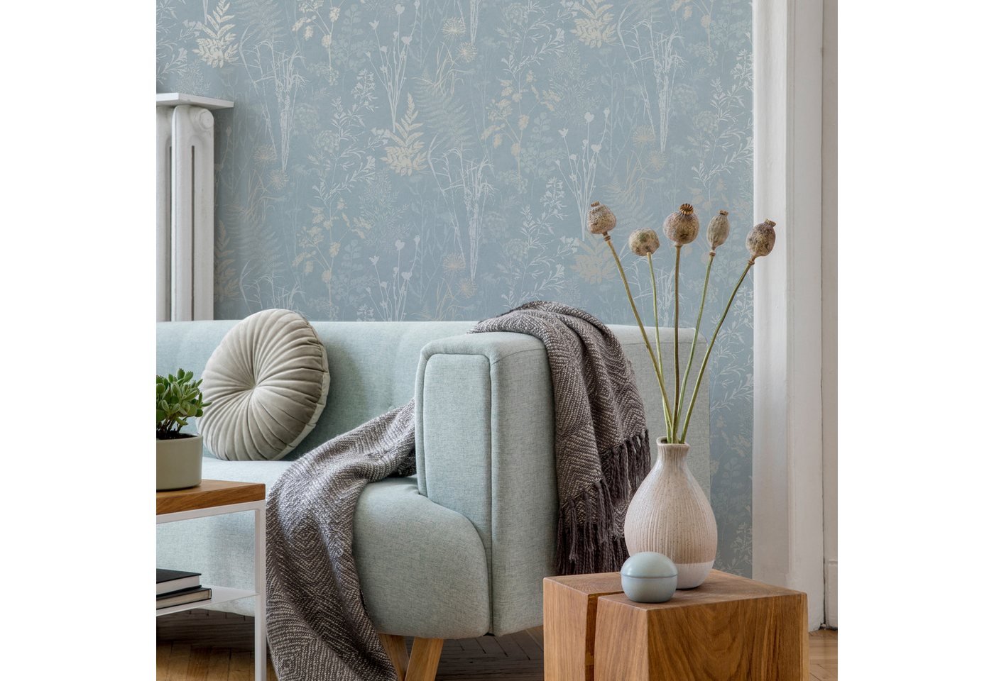 Superfresco Easy Vliestapete Organic Natur, geprägt, geblümt, (1 St), 10mx52cm (ca. 5m2) von Superfresco Easy