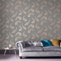 Superfresco Easy Vliestapete "Superfresco Easy Vliestapete Fisch Kupfer Grau", animal print, Superfresco Easy Vliestapete Pisces Slate Grau von Superfresco Easy