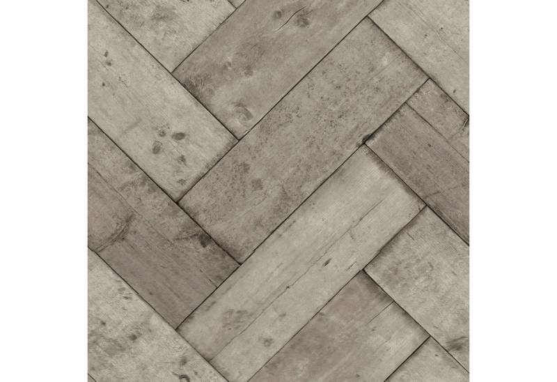 Superfresco Easy Vliestapete Superfresco Easy Vliestapete Geo Grau, Holz, (1 St), Superfresco Easy Vliestapete Geo Grau von Superfresco Easy