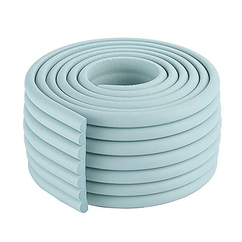 SuperglockT 2 Meter Universal Tischkantenschutz 10mm dick Schaumstoff Kinderschutz Kantenschutz Baby Sicherheits Stoßschutz selbstklebend Möbel Beschützer 81mm breit (Hellblau) von SuperglockT