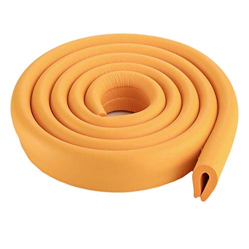SuperglockT 2Meter Kantenschutz Baby Schutz aus Weichem Schaumstoff Kindersicherung Eckenschutz Verdicken U-Form Selbstklebend Kinderschutz Stoßschutz für Möbel Glastisch (Orange) von SuperglockT