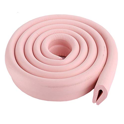 SuperglockT 2Meter Kantenschutz Baby Schutz aus Weichem Schaumstoff Kindersicherung Eckenschutz Verdicken U-Form Selbstklebend Kinderschutz Stoßschutz für Möbel Glastisch (Rosa) von SuperglockT