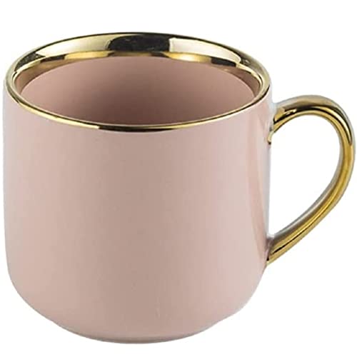 SuperglockT 400ml Kaffeetasse Kakaobecher groß Kaffeebecher Trinkbecher Espressotasse Porzellan Teetasse Geschenktasse Bürotasse für Kalt oder Heißgetränke (Rosa) von SuperglockT