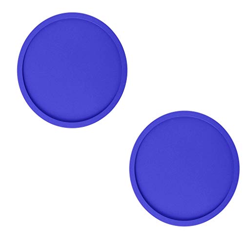 SuperglockT Glasuntersetzer aus Sillkon 10cm Runder Getränkeuntersetzer hitzebeständig Tischplattenschutz Untersetzer Für Alle Tische (Blau, 2) von SuperglockT
