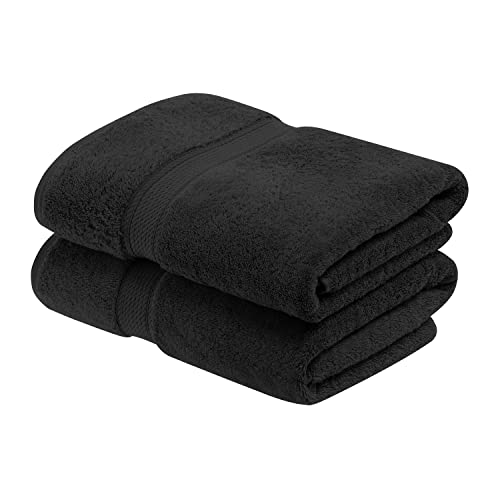 SUPERIOR Ägyptische Baumwolle Handtuch-Set, Schwarz, 2PC Bath, 2 von Superior