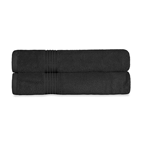 Superior Badelaken ägyptische Baumwolle 2-Teilig Set P Modern schwarz von Superior