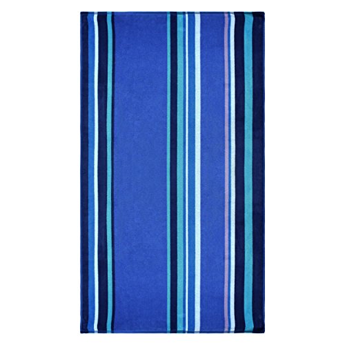 Superior Collection Luxuriöse Jacquard Strand Handtücher, gekämmte Baumwolle, Oversized Sefina Stripe von Superior