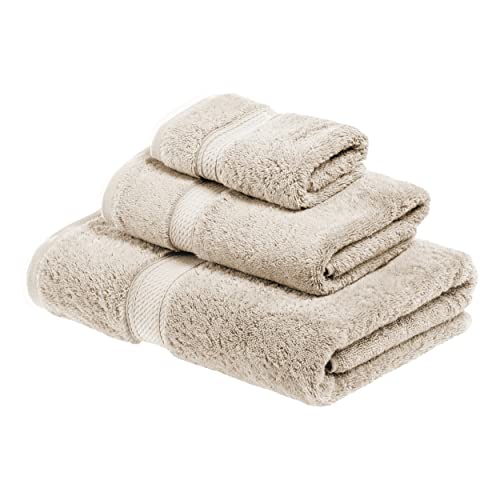 Superior - Handtuchset, Baumwolle, Steinfarben, 900 Gramm, 3-teilig von Superior