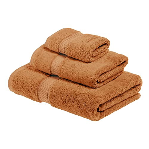 SUPERIOR - Handtuchset, Baumwolle, rostfarben, 900 Gramm, 3-teilig von Superior