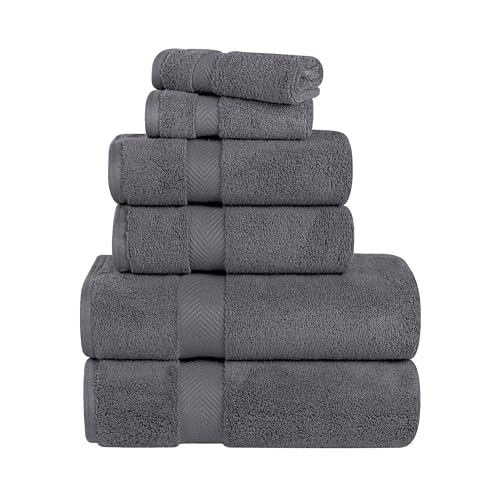 Superior - Kollektion, superweiches und saugfähiges Badehandtuchset, Baumwolle, grau, 2-er Set von Superior