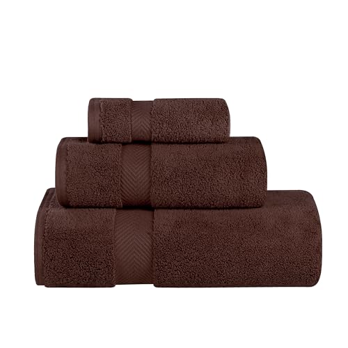 Superior - Kollektion, superweiches und saugfähiges Badetuchset, Baumwolle, espressofarben, 2-er Set von Superior