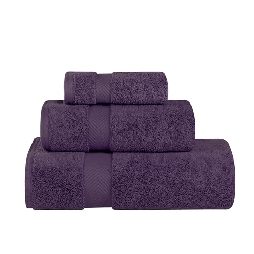 Superior - Kollektion, superweiches und saugfähiges Badetuchset, Baumwolle, traubenkernfarben, 2-er Set von Superior