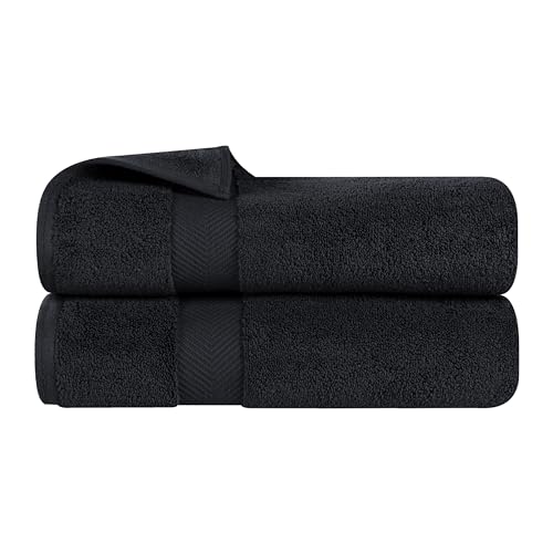 Superior - Kollektion, superweiches und saugfähiges Handtuchset, Baumwolle, schwarz, 6-teilig von Superior