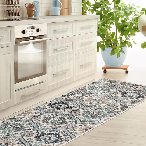 Superior Läufer für den Innenbereich, Jute-Rückseite, Moderne Ästhetik, Vintage-Blumenmuster, orientalische Teppiche, Heimdekoration für Eingang, Esszimmer, Küche, Wohnheim, Augusta-Kollektion, 70 x Superior Läufer für den Innenbereich, Jute-Rückseite, Moderne Ästhetik, Vintage-Blumenmuster, orientalische Teppiche, Heimdekoration für Eingang, Esszimmer, Küche, Wohnheim, Augusta-Kollektion, 70 x von Superior