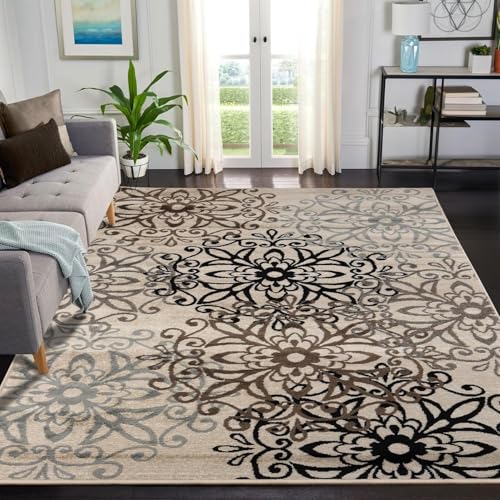 Superior Teppich für den Innenbereich, Jute-Rückseite, Plüsch-Teppiche für Eingang, Büro, Wohnzimmer, Esszimmer, Küche, Hartholzböden, Vintage-Ästhetik, Boho-Heimdekoration, Leigh-Kollektion, 91 x 150 Superior Teppich für den Innenbereich, Jute-Rückseite, Plüsch-Teppiche für Eingang, Büro, Wohnzimmer, Esszimmer, Küche, Hartholzböden, Vintage-Ästhetik, Boho-Heimdekoration, Leigh-Kollektion, 91 x 150 von Superior