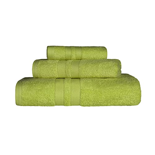 Superior 500 g/m Handtuch-Set, Baumwolle, Celery, 3 Piece Towel von Superior