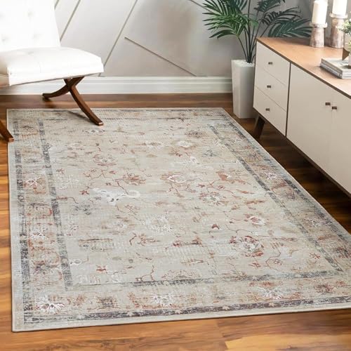 Superior Waschbarer Läuferteppich mit Blumenmuster, Rückseite aus Baumwolle, Haustier- und kinderfreundlich, rutschfeste Teppiche für Flur, Eingang, Küche, Niederflor-Teppich, Schwan-Kollektion, 70 x Superior Waschbarer Läuferteppich mit Blumenmuster, Rückseite aus Baumwolle, Haustier- und kinderfreundlich, rutschfeste Teppiche für Flur, Eingang, Küche, Niederflor-Teppich, Schwan-Kollektion, 70 x von Superior