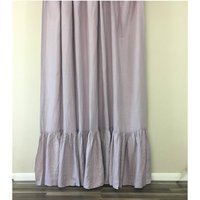 Orchidee Leinen Duschvorhang Mit Mermaid Rüschen, Anspruchsvollen Lavendel Lila Leinen, Sondergröße Extra Lang, Breit von SuperiorCustomLinens