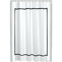 Weißer Leinen Duschvorhang Mit Bordüre, Hotel Gerahmter von SuperiorCustomLinens