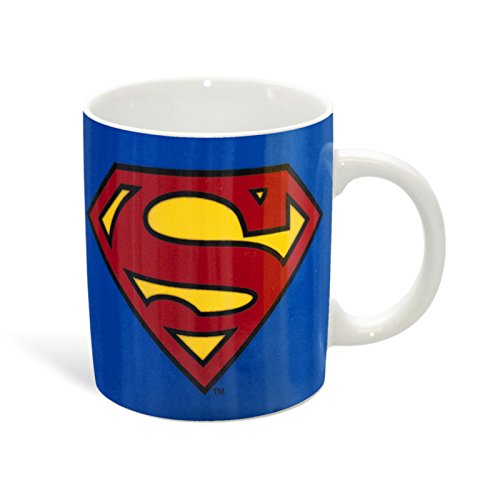 Superman LOGOSHIRT - Porzellan Tasse - DC Comics - Superman Logo Kaffeebecher - blau - Lizenziertes Originaldesign, 1 Stück (1er Pack) von Superman