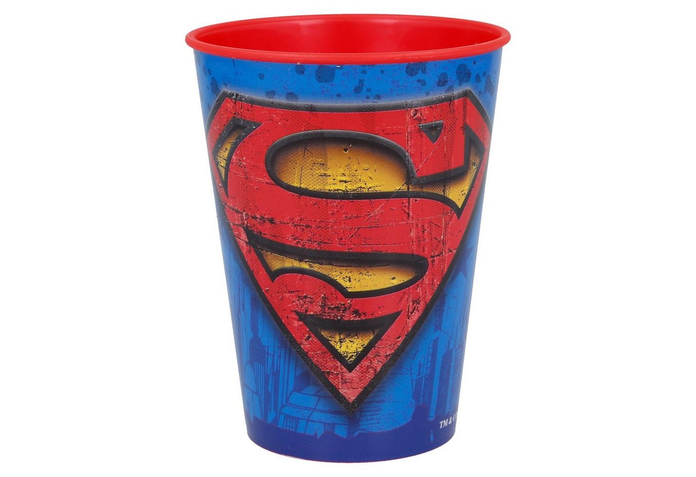 Superman Kinderbecher, Kunststoff, 5er Kinderset Mehrweg-Kunststoffbecher 260ml von Superman