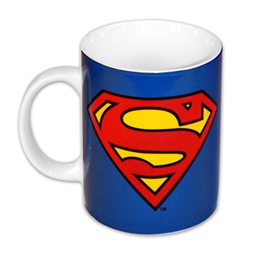 Superman Tasse mit Logo/Kaffeetasse aus Porzellan von Superman