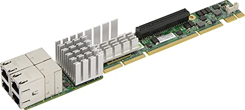 Supermicro AOC-UR-I4XT Netzwerkkarte Ethernet 10000 Mbit/s intern – Netzwerkkarten (intern, kabelgebunden, PCI Express, Ethernet, 10000 Mbit/s, Aluminium, Grün) von Supermicro