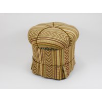 Friedrich Otto Schmidt Art Deco Hocker/Pouf Ottomane Im Originalzustand, Wien, 1920Er Jahre von Supersuiteplus