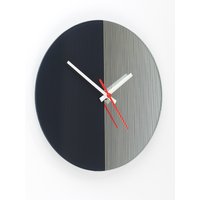 Postmodern Gestreifte Spiegelglas Schwarz & Weiß Wanduhr, 1980Er Jahre, England Postmodern Gestreifte Spiegelglas Schwarz & Weiß Wanduhr, 1980Er Jahre, England von Supersuiteplus