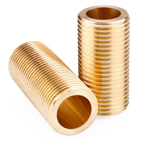 Gewindenippel, 25 mm, Messing, Laufnippel, Gewinderohr, lange Sanitärarmatur für Tankanschlüsse, Länge 80 m, 2 Stück Gewindenippel, 25 mm, Messing, Laufnippel, Gewinderohr, lange Sanitärarmatur für Tankanschlüsse, Länge 80 m, 2 Stück von Supertool