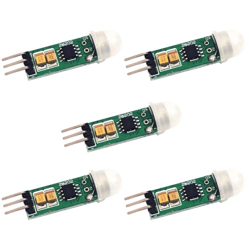 HC-SR505 Human Body Sensing Module Mini Infrarot PIR Bewegungsmelder Modul Belegungssensor für DIY Automatisches Steuerungssystem 5 Stück von Supertool