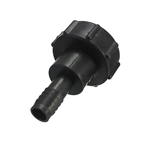 IBC Tankadapter Supertool 60 mm Gewinde Import Gartenschlauchadapter Kunststoff Tank Schlauchadapter schwarz (12 mm Schlauchstutzen) von Supertool