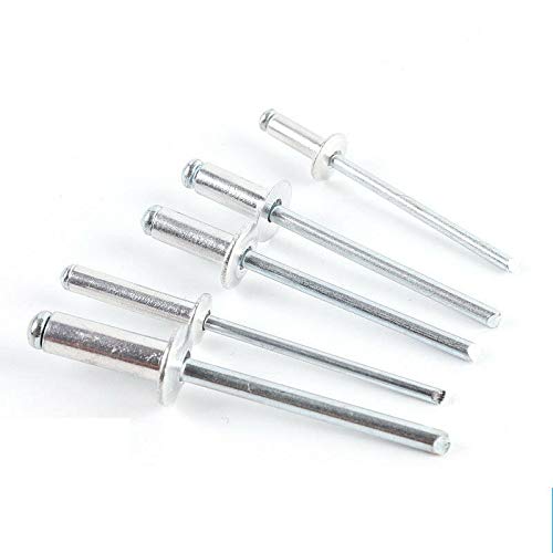 Nieten SUPERTOOL Aluminium Pop Nieten Großflansch, offener Kopf Blindnieten 2,4/3,2/4/4,8 mm 50 Stück (3,2 x 13 mm) von Supertool