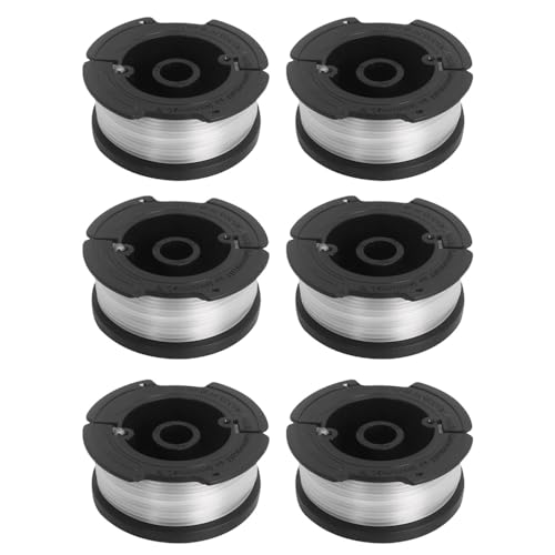 Rasentrimmer-Spule, kompatibel mit Black+Decker AF-100, 9 m, Auto-Feed Rasentrimmer, Ersatzspule für Unkrautfresser (6 Stück) von Supertool