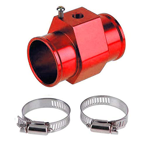 SENRISE Wassertemperatursensor Adapter für Wassertemperatur, Gelenk, universal, Auto, Wassertemperatur, Gelenkrohr, Schlauch, Sensor, Messgerät, Heizkörperadapter (rot, 38 mm) von Supertool