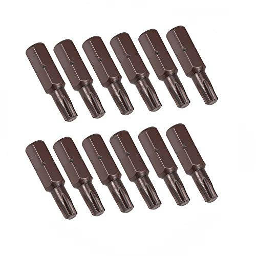 SUPERTOOL Torx-Schraubendreher-Bits, 25 mm, Sechskantschaft, magnetisch, Schraubendreher-Bits-Set für elektrische Schraubendreher und Bohrer, 12 Stück (T20) von Supertool