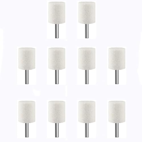 Schleifpolierköpfe, 6 mm Schaft, Zylinder, weißer Korund, Schleifstein-Polier-Bits für Drehwerkzeug, 6 x 16 mm, 10 Stück Schleifpolierköpfe, 6 mm Schaft, Zylinder, weißer Korund, Schleifstein-Polier-Bits für Drehwerkzeug, 6 x 16 mm, 10 Stück von Supertool
