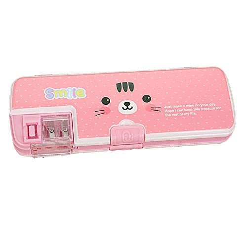 Cartoon Anspitzer Federmäppchen, SUPERTOOL Schöne Prinzessin Kunststoff Bleistift Box Niedlich Bleistift Halter Fall mit Spitzer für Schule, Studenten, Mädchen, Jungen (1 Stück) von Supertool