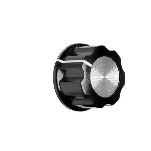 Supertool Potentiometer-Drehknöpfe, 6 mm Lochdurchmesser, Lautstärkeregler, Amp, Zifferblatt (5 Stück) – weiße Aluminiumkappenknöpfe – Drehschalter – manuelle Bedienung – 5 Stück von Super Tool