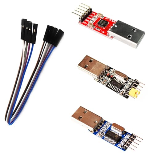 Supertool USB zu TTL Serial Interface Module Set 2303 2102 340 Moduladapter mit Buchse auf Buchse Kabel (3 Stück) von Supertool