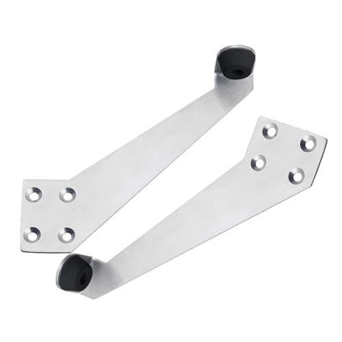 Türstopper über Kopf 90 Grad Edelstahl Türstopper mit Puffer Gummistopper für Eingangstür oder Ausschwingtür (links + rechts) von Supertool