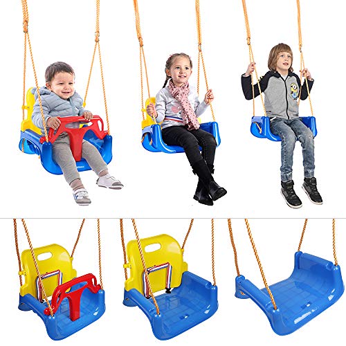 Babyschaukel 3-in-1, Babyschaukel, modular, für Babys, Kinder, Schaukel mit 38 cm Rückenlehne und Sicherheitsgurt, für außen und innen von Supfine