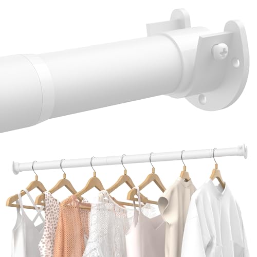 Kleiderstange Schrank, Kleiderstange Ausziehbar 43–69 CM, Kleiderstangen für Garderoben, Waschräume und Wohnmobile, Weiß von Supforce