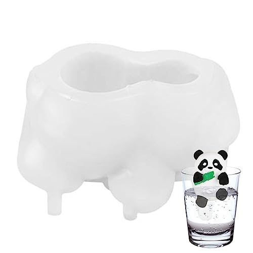 Panda-Eisformen,Eiswürfelform - Niedlicher 3D-Eiswürfelbereiter, auslaufsichere Silikon-Eisformen, Eiswürfelformen, kreatives Geschenk für Familie und Freunde, für Whiskey, Bourbon Suphyee von Suphyee