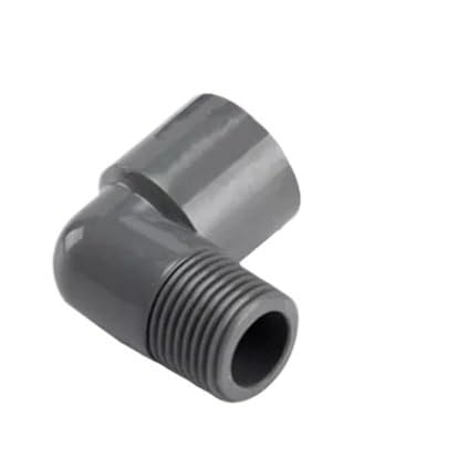 1/2/5PCS PVC 90 ° Stecker 20 25 32mm Zu 1/2 "3/4" 1 "gleich Reduzierstück Kupplung Außengewinde Ellenbogen Joint(3I4Inch-25mm Grey,2Pcs) von Supkancl